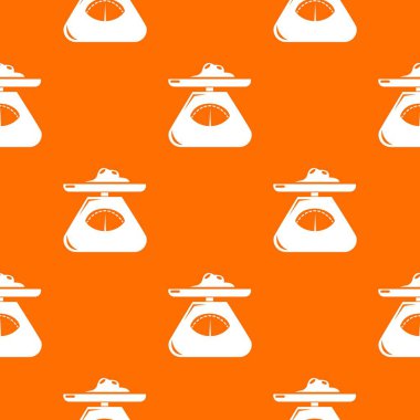 Mutfak ölçekler desen vektör turuncu