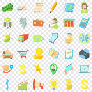 Dünya iş simgeler kümesi, karikatür tarzı