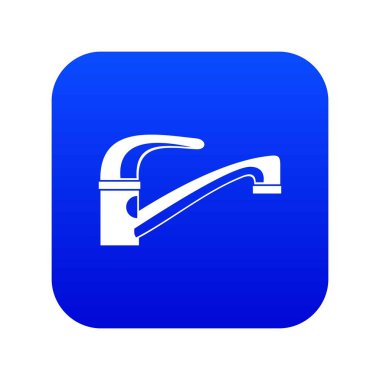 Su dokunun simgesi dijital mavi