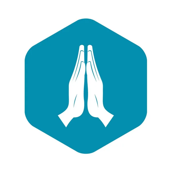 Icono de oración, estilo simple — Vector de stock