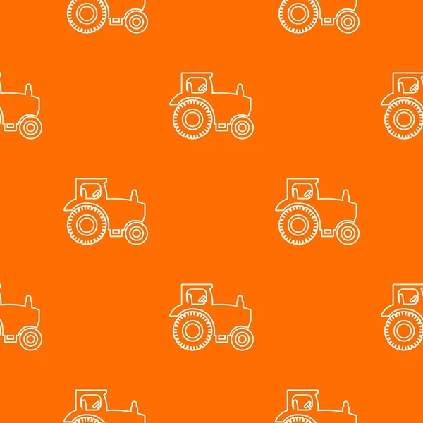 Tractor patrón vector naranja — Vector de stock