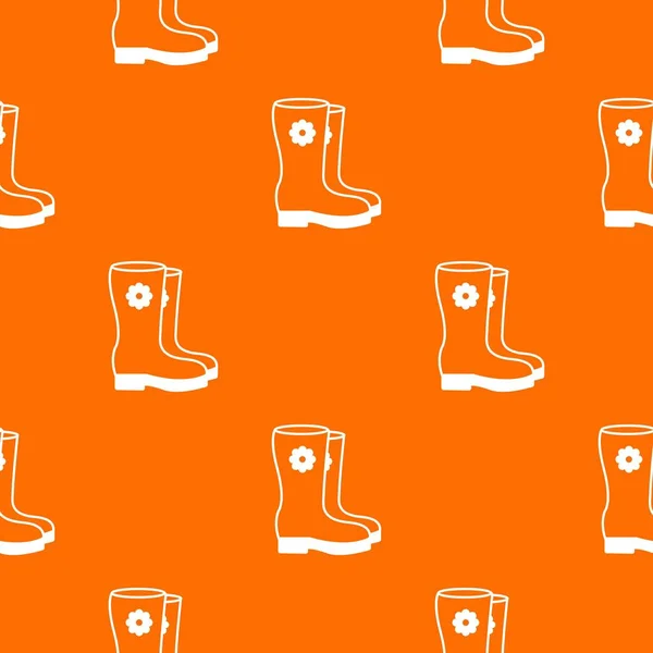 Boots pattern vector orange — Stock Vector