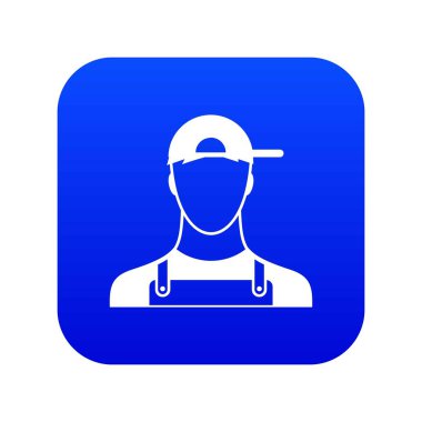 Tesisatçı simgesi dijital mavi