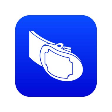 Metal Kemer toka simge mavi vektör