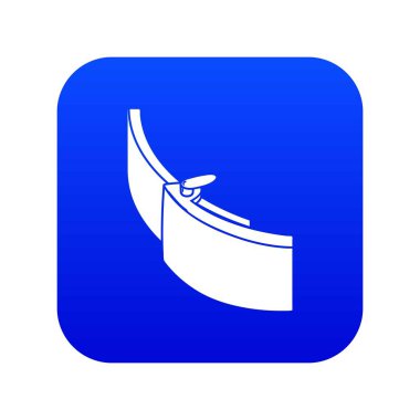 Altın kemer toka simgesi mavi vektör