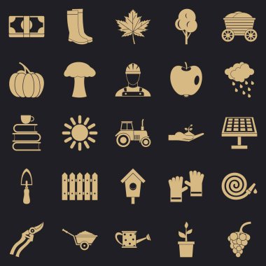 Ahır Icons set, basit tarzı