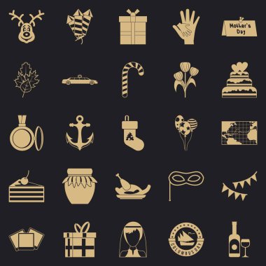 Festival Icons set, basit tarzı