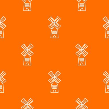 Çiftlik yel değirmeni desen vektör turuncu