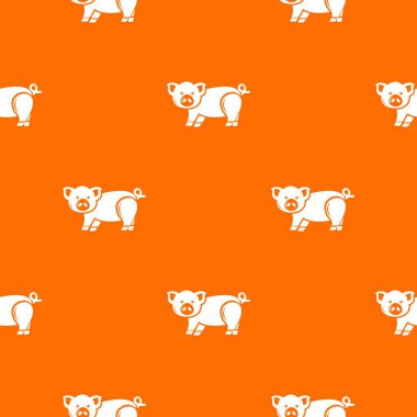 Sevimli domuz desen vektör turuncu