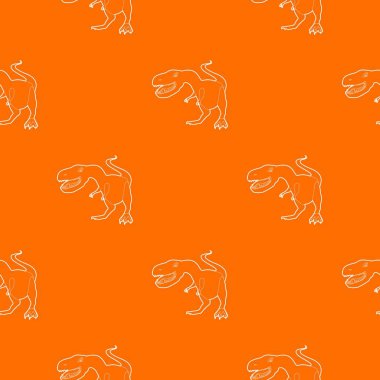 Dinosaur Tyrannosaur desen vektör turuncu