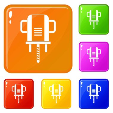 Boer matkap simgeleri vektör rengini ayarlamak