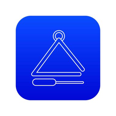 Müzik üçgen simgesi mavi vektör