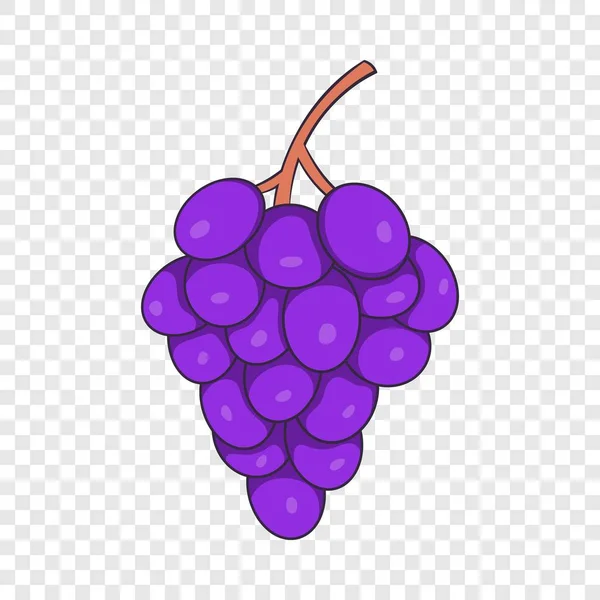 Bunch of wine grapes icon, cartoon style — Stock Vector