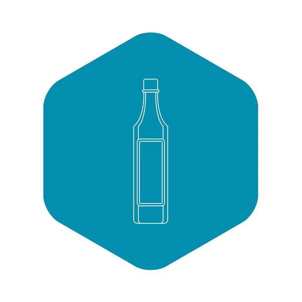 Icono de botella de vinagre, estilo de esquema — Vector de stock