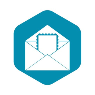 Zarf kartı simgesi, basit tarzı ile