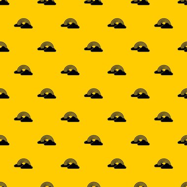 Gökkuşağı ve bulutlar desen vektör