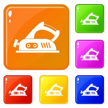 Jack Uçak simgeleri vektör rengini ayarlamak