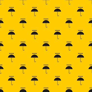 Şemsiye ve yağmur damla desen vektör