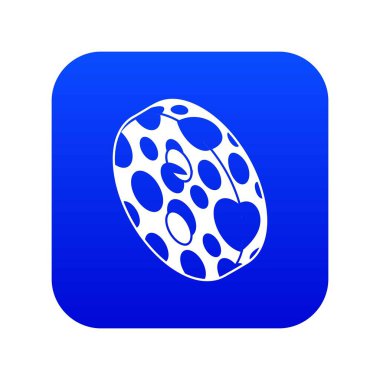 Elbise düğmesi mavi simge vektör