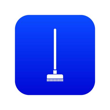 Fırça bir zemin simgesi dijital mavi