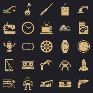 Makine Icons set, basit tarzı