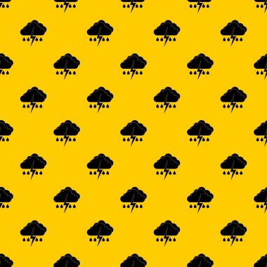 Yıldırım ve yağmur deseni vektör ile bulut