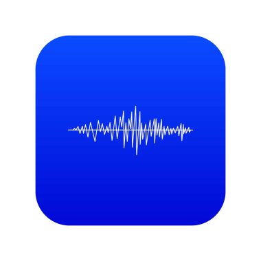 Ses dalgası simgesi dijital mavi