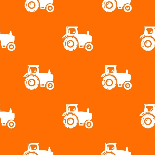 Tractor patrón vector naranja — Vector de stock