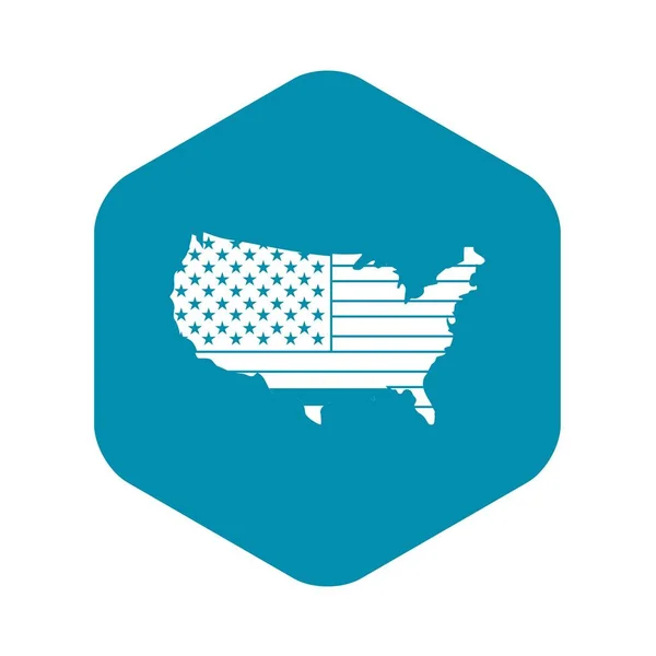 Icône de carte américaine, style simple — Image vectorielle