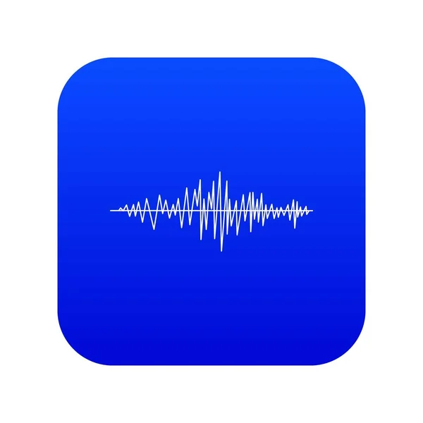 Ikona fali dźwiękowej cyfrowy niebieski — Wektor stockowy