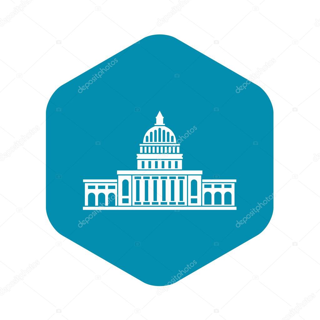 White house icon , simple style