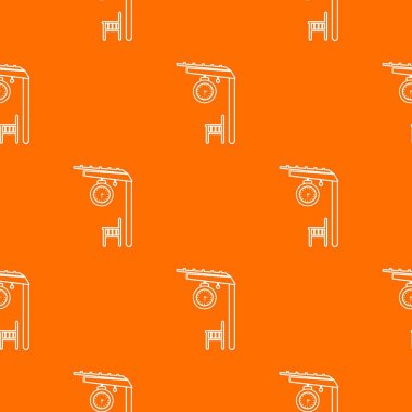 Platform demiryolu desen vektör turuncu