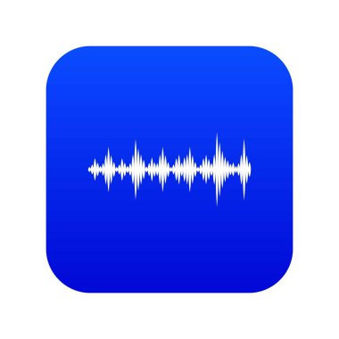 Müzik ses dalgaları simge dijital mavi