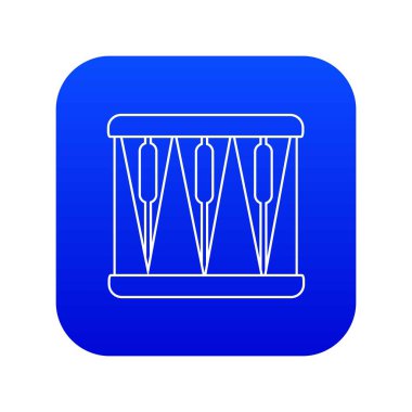 Bass davul simgesi mavi vektör