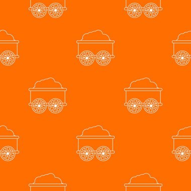 Tren arabası desen vektör turuncu