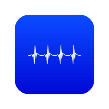 Müzikal nabız simgesi dijital mavi