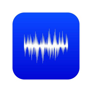 Ses dijital ekolayzer teknolojisi simge dijital mavi