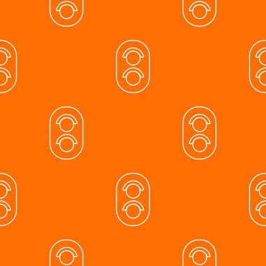 Trafik ışık demiryolu desen vektör turuncu