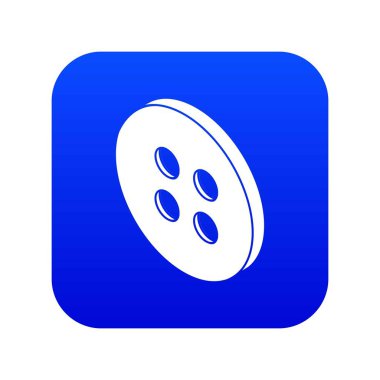 Klasik gömlek düğmesi simge mavi vektör