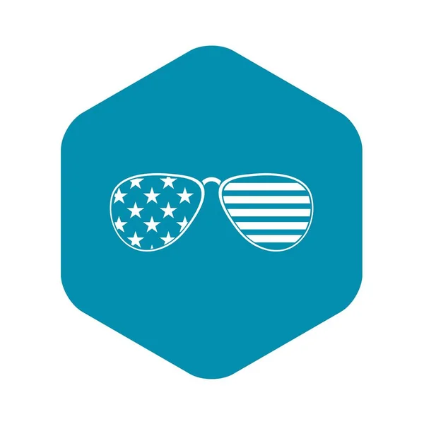 Icono de gafas americanas, estilo simple — Archivo Imágenes Vectoriales