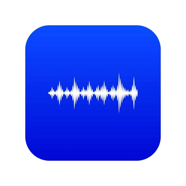 Musik Schallwellen Symbol digital blau — Stockvektor