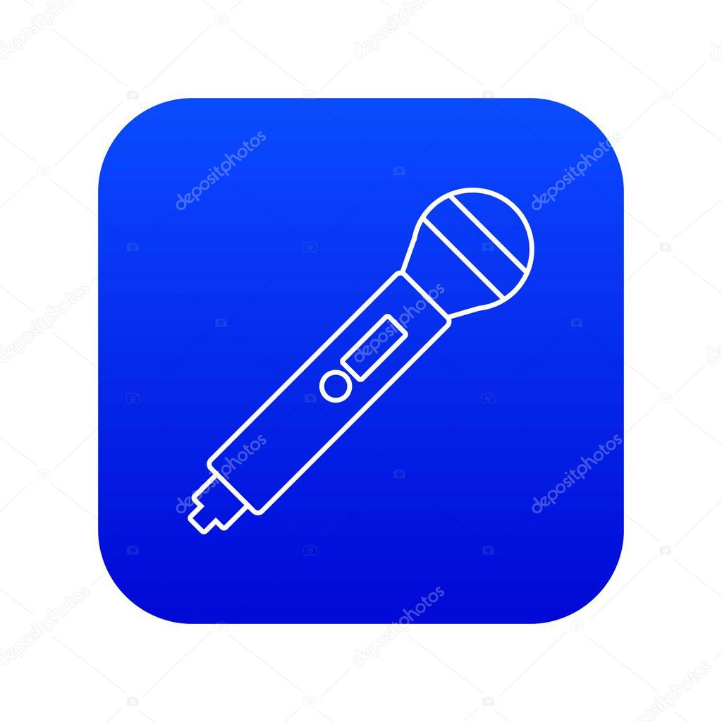 Microphone icon blue vector