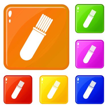 Çubuklar simgeler kaynak vektör renk ayarla