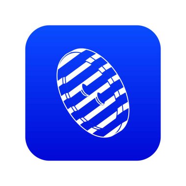 Siyah beyaz elbise düğmesi mavi simge vektör