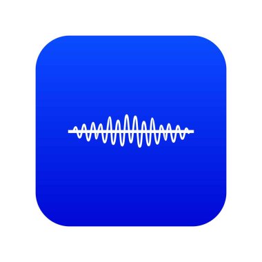 Ses dalgası simgesi dijital mavi