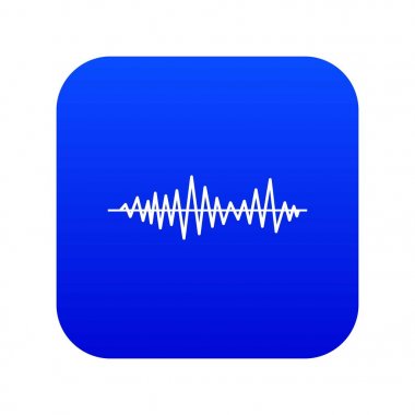 Müzik ses dalgaları simge dijital mavi