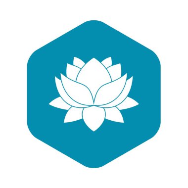 Nilüfer çiçek simgesi, basit tarzı