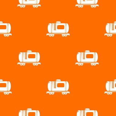 Benzin demiryolu tankeri desen vektör turuncu