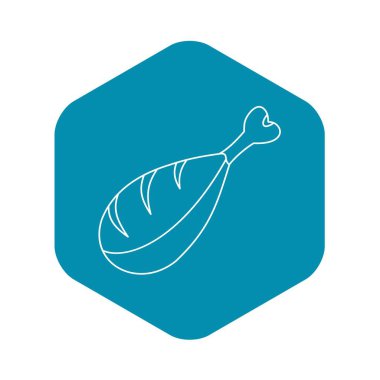 Kavrulmuş Bütün bacak simgesi, anahat stili