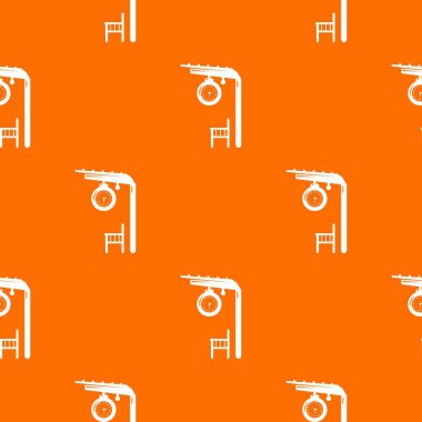 Platform demiryolu desen vektör turuncu